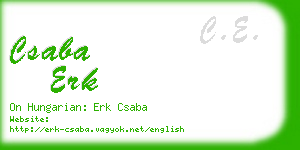 csaba erk business card